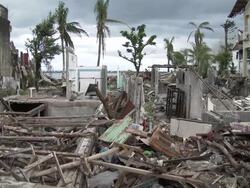 Storm Surge Destruction Tacloban After Typhoon Haiyan Stock Footage