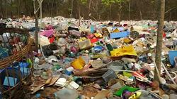 Plastic Landfill Stock Footage