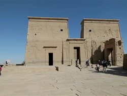 PYLON OF THE TEMPLE OF ISIS Stock Footage