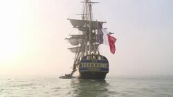CLEAN : Replica of French generals historic ship to sail to US News Clip