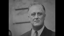 US Pres. Franklin D. Roosevelt in 1930s News Clip