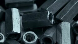 Stainless Steel Long Coupling Nut Stock Footage