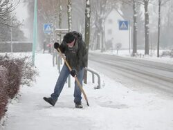 Shoveling Snow Stock Footage