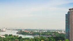 City chao Phraya river Stock Footage
