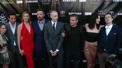 Matt Damon, Brenda Strong, Ben Affleck, Christine Lakin, Bridget Regan, Melanie Zanetti, Tom Bell, and Jason Mann at Matt Damon, Ben Affleck, Adaptive Studios And HBO Present The Project Greenlight Season 4 Winning Film 'The Leisure Class' Stock Footage