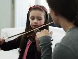 Mother listening child Stock Footage
