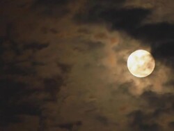 moon and clouds Stock Footage
