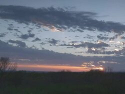 WS T/L Sunset with rock and trees bushes / Charles Darwin Reserve, Western Australia, Australia    Stock Footage