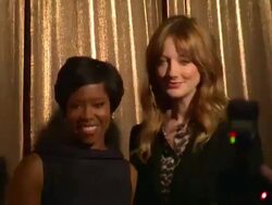 Regina King and Judy Greer at The 18th Annual Screen Actors Guild Awards Nominations Announcement in West Hollywood (Footage by WireImage Video/Getty Images Entertainment Video) Stock Footage