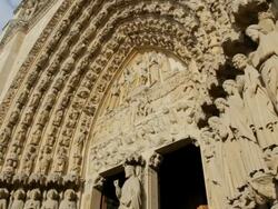 MS  Notre Dame de Paris Cathedral  /  Paris City, Paris, France Stock Footage