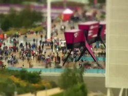 TIME LAPSE: Paralympic Park Tilt-Shift Stock Footage