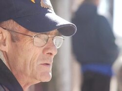 Older Man Smoking Stock Footage