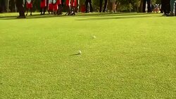 CLEAN : Ivory Coast's children try golf game of the rich News Clip