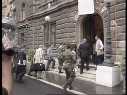 Israel - Perry Arrives In Sarajevo News Clip