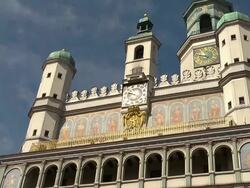 Tower of the City Hall sunny Stock Footage