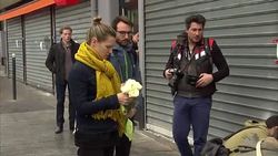 Tributes left outside Le Petit Cambodge restaurant in Paris after terror attack News Clip