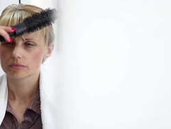 blow dry Stock Footage