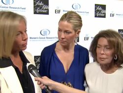INTERVIEW: Kelly Chapman Meyer, Quinn Ezralow, Marion Laurie on the research at An Unforgettable Evening Benefiting The Entertainment Industry Foundation's Women's Cancer Research Fund Stock Footage