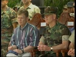 PERU: US &amp; PERUVIAN OFFICIALS OPEN ANTI DRUG SCHOOL News Clip