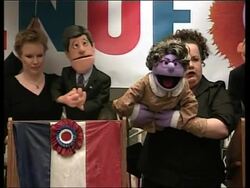 Broadway show enacts election debate with puppets News Clip