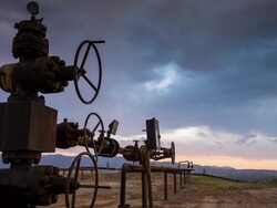 Hydraulic Fracturing Site - Motion Control Timelapse Stock Footage