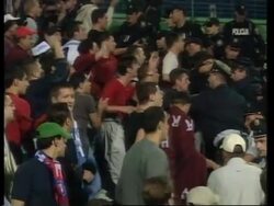 WRAP Crowd trouble as Bosnia and Yugoslavia play News Clip