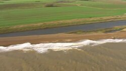 Aerial shots along Suffolk coastline News Clip