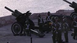 CLEAN : Sunset and cannon fire in Havana News Clip
