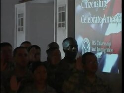 July 4 celebrations; soldiers naturalised as US citizens News Clip