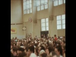 SYND 10-08-73 JEHOVAH'S WITNESSES GATHER IN JERUSALEM News Clip