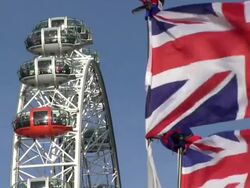 MS Shot of London eye / London, Great Britain   Stock Footage