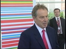 WRAP Photo-op, Morales presser, Blair, Chirac on Bolivia, alternative summit News Clip