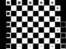 CHESSBOARD PATTERN : black squares, spiral progress, finally erased (TRANSITION) Stock Footage