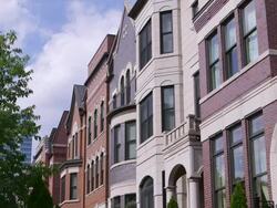 WS Prairie District apartments day Stock Footage