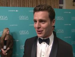 INTERVIEW- Jonathan Groff on what brings him out at The 17th Costume Designers Guild Awards Stock Footage