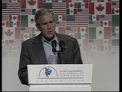 Bush on quake, nuclear issue News Clip