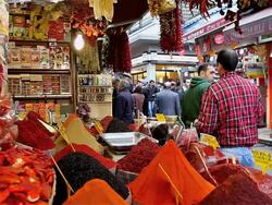 SPICE TRADER AND STALL Stock Footage