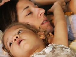 Mother and Daughter relax Stock Footage