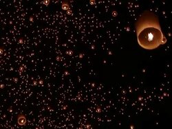 Yi Peng Loi Krathong Chiang Mai Thailand Stock Footage