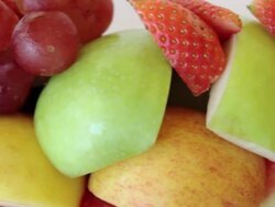 Close up of many kinds of fruit,Dolly Shot Stock Footage