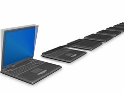 Laptop computers opening HD Stock Footage