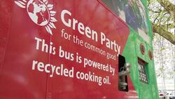 General Election 2015 - Green Party Launch Battle Bus In Bristol News Clip