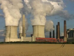 PAL:Industry at sunset Stock Footage