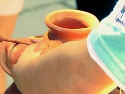 Hands Making Pottery Stock Footage