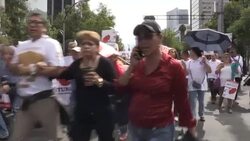 VOICED : Marcha en Mexico rechaza renegociacion del TLCAN News Clip