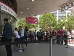Emirates AIr-Line, Olympic London General Views on July 21, 2012 in London, England (Footage by Getty Images) Stock Footage
