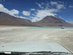 Road trip Point of view Bolivian Altiplano, Bolivia Stock Footage