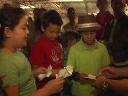 Kevin Jonas (c), Nick Jonas and Joe Jonas at the Jonas Brothers Surprise Stock Footage