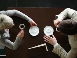 Caffee break. View from above. Stock Footage