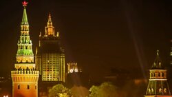 Moscow at night Stock Footage